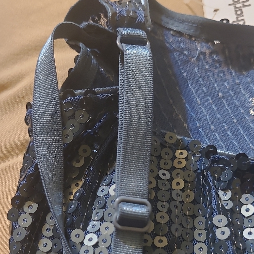 Charlotte Russe Sparkling Blue Sequin Camisole - Picture 5 of 7